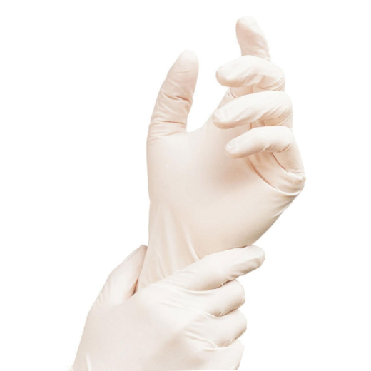 Latex Einweghandschuhe weiß ungepudert Größe XL, 100 Stk.