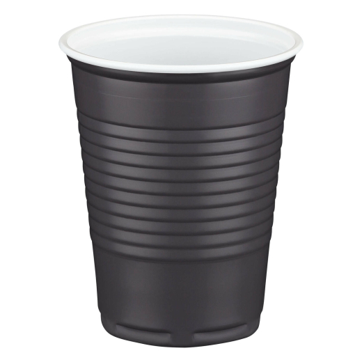 Kaffeebecher Heißgetränkebecher braun/grau-weiß 180 ml, Ø 70 mm, PP, 100 Stk.