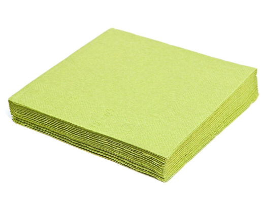 Servietten 40 x 40cm 1/4 -Falz, 3-lagig gelbgrün, 250 Stk.