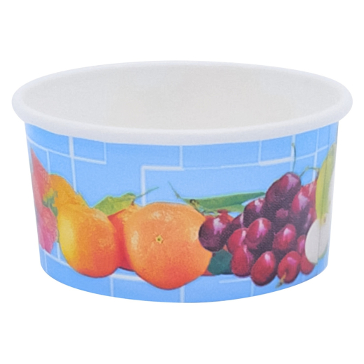 Eisbecher, Pappe rund 160 ml Ø 85mm, Höhe 43mm, 'Fruchtreigen', 50 Stk.