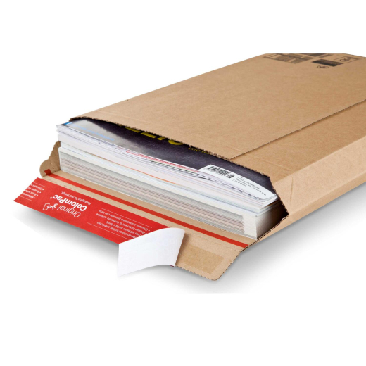 ColomPac Versandtaschen 185 x 270 x -50 mm extrem starke Wellpappe Selbstklebeverschluss Aufreißfaden braun