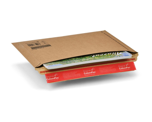 ColomPac Versandtaschen mit Querbefüllung 360 x 250 x -30 mm Wellpappe Selbstklebeverschluss Aufreißfaden braun