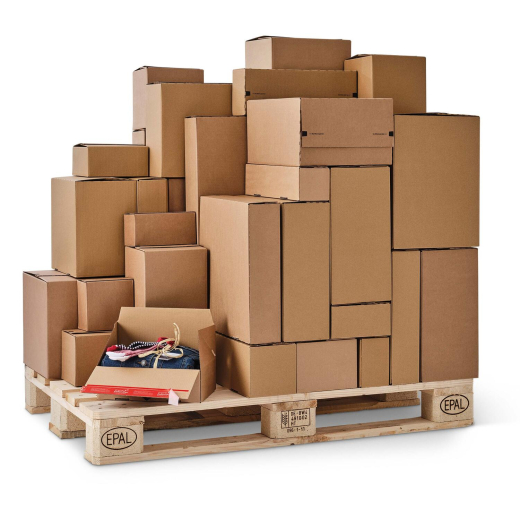 ColomPac Euroboxen S 200 x 150 x 200mm mit Selbstklebeverschluss & Aufreißfaden braun