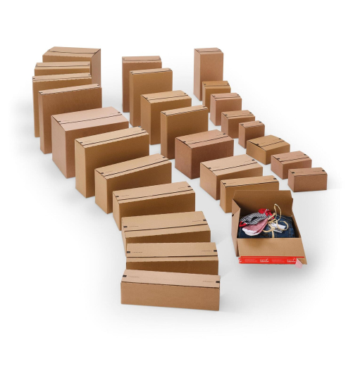ColomPac Euroboxen S 200 x 150 x 200mm mit Selbstklebeverschluss & Aufreißfaden braun