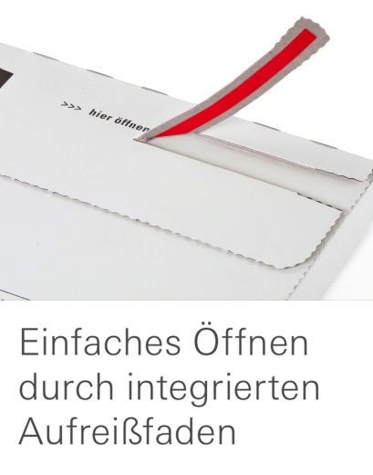 ColomPac Fashionbox 455 x 390 x 135mm mit Selbstklebeverschluss & Aufreißfaden weiß