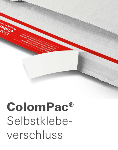ColomPac Fashionbox 455 x 390 x 135mm mit Selbstklebeverschluss & Aufreißfaden weiß