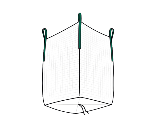 Big Bag 100x100x120cm für Brennholz mit Sternenboden