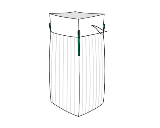 Big Bag 90x90x110cm Typ Holz belüftet 4-seitig Ventilationsstreifen