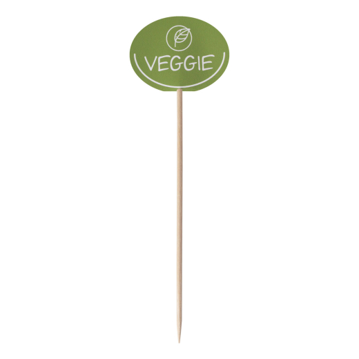 Kennzeichnungspicker Deko-Picker 'Veggie' 12 cm grün, 100 Stk.