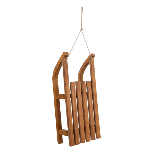 Schlitten aus Holz, Deko zum Hängen braun 38cm