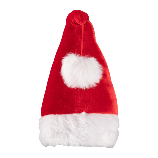Weihnachtsmütze 52 cm, rot, Polyester, klassische Nikolausmütze für Feiern