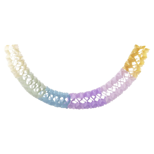 Girlande 'Pastellfarben' aus Papier, schwer entflammbar, Ø17cm, 3.6m, 1 Stk.