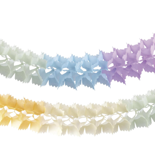 Girlande 'Pastellfarben' aus Papier schwer entflammbar Ø14.5cm 3.6m, 1 Stk.