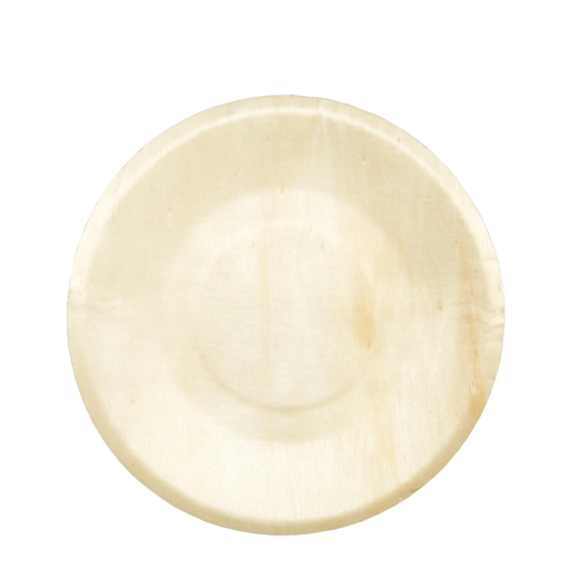 Holzteller Einwegteller aus Pappelholz rund Ø19cm FSC®-zertifiziert, 25 Stk.