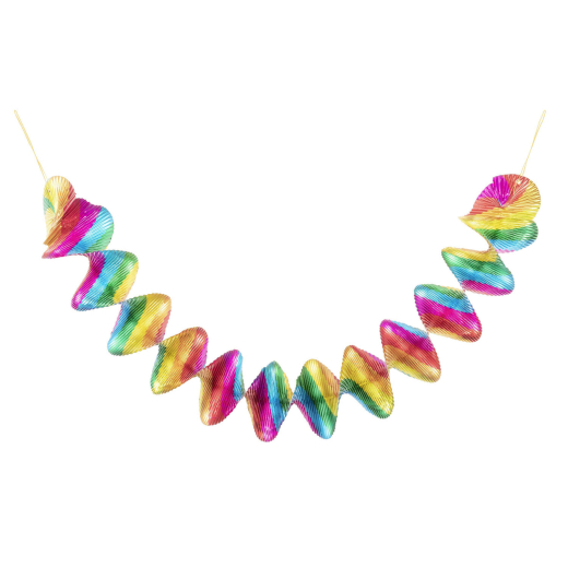 Spiralgirlanden 'Regenbogen', aus Alufolie, Ø8cm, 60cm, 4 Stk.