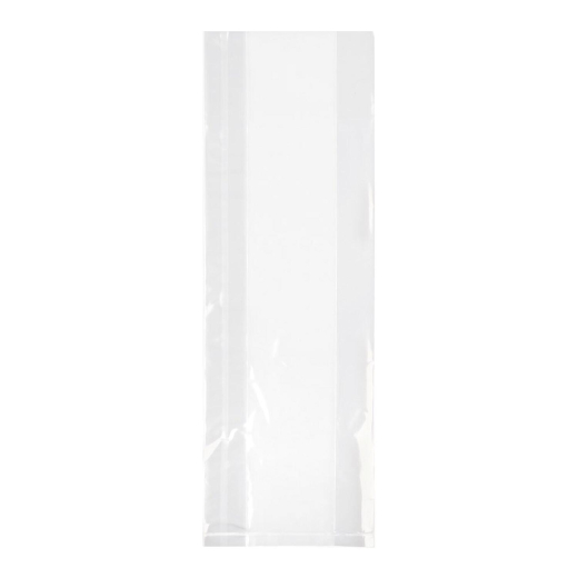 Seitenfaltenbeutel 100+50x300 mm mit Siegelnaht transparent OPP 30my 100 Stk.