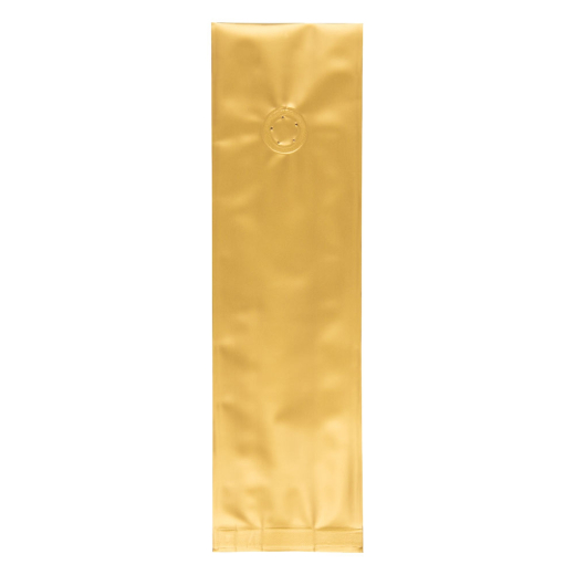 Seitenfaltenbeutel 80+50x280mm Siegelnaht Aromaschutzventil Gold 1000 Stk.