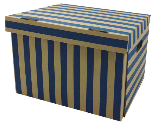 Archivbox Lagerbox 400x320x290mm gestreift extrem stabil, bis 250kg stapelbar