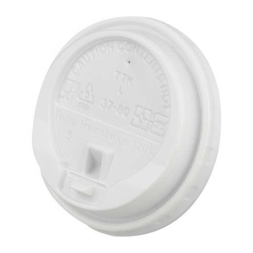 Domdeckel mit Verschlußklappe weiß für Pappbecher COFFEE TO GO 90mm Ø, 100 Stk.