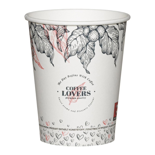 Kaffeebecher CoffeeToGo Pappbecher Design COFFEE LOVERS 200ml (270ml), 50 Stk.