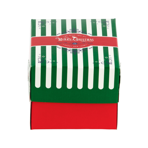 Keksbox Gebäckkarton mit Alubeschichtung 'Weihnachten' 130 x 100 x 80mm, 220 Stk.