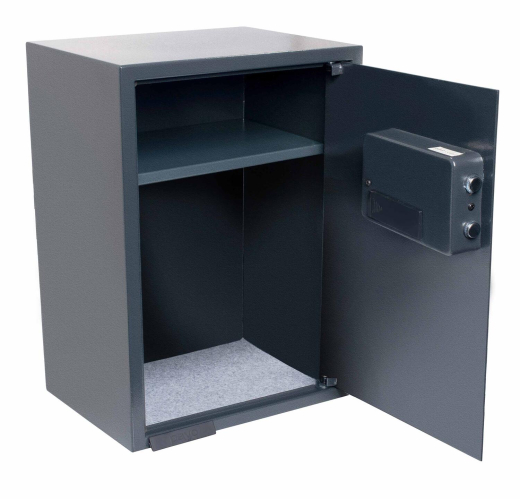 Tresor Safe 60x41x39 cm mit elektronischem Zahlenschloss für Tisch/Wandmontage anthrazit
