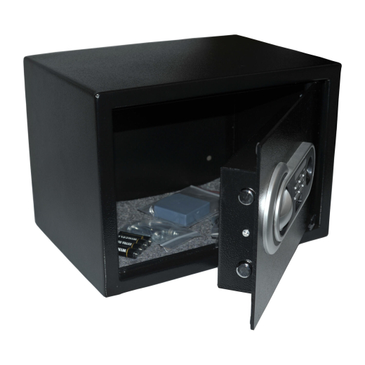 Tresor Safe Fingerprint inkl. Schlüssel 352 x 250 x 250 mm, 15,7 l schwarz