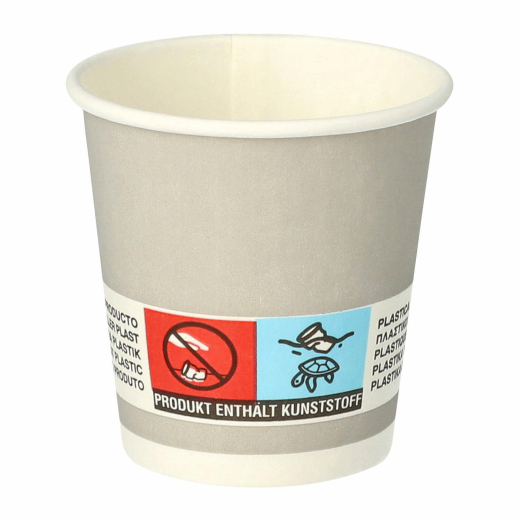 Trinkbecher 'Shot' Schnapsbecher aus Pappe 5 cl 50 ml silber, 20 Stk.