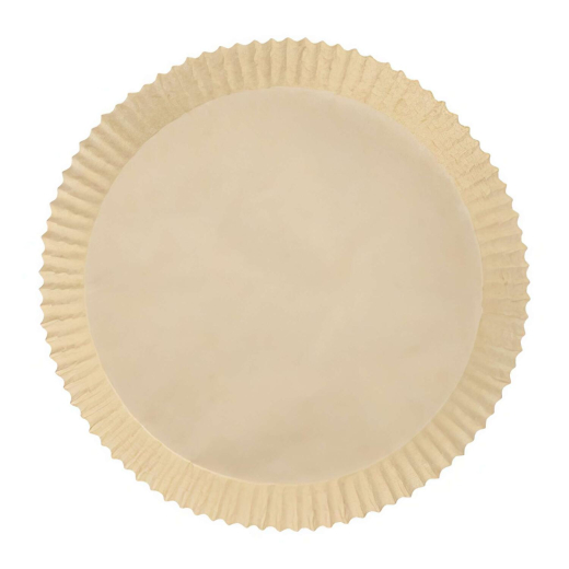 Backpapierzuschnitte für Heißluftfritteusen Mikrowelle Backofen Ø23cm x 4,5cm braun, 100 Stk.