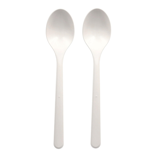 Suppenlöffel Esslöffel Mehrweg 185mm aus PP extra stabil weiss, 50 Stk.