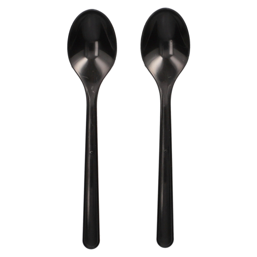 Kaffeelöffel Mehrweg 130mm aus Kunststoff extra stabil schwarz, 50 Stk.