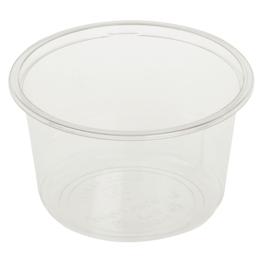 Feinkostbecher transparent aus Kunststoff (PLA) 500 ml Ø 12,1 cm, 50 Stk.