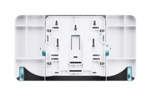 Satino Jumbo Doppelrollen-Toilettenpapierspender Centerfeed mit Innenabwicklung, CF2, weiß