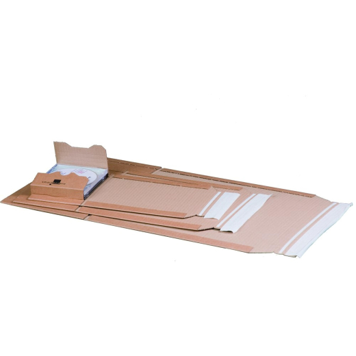 Universalverpackung 455x325mm bis 80mm Höhe Selbstklebeverschluss Aufreißfaden A3 braun