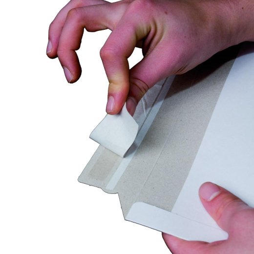 Vollpappe-Versandtasche 285x365mm stabile Vollpappe Selbstklebeverschluss B4 weiß