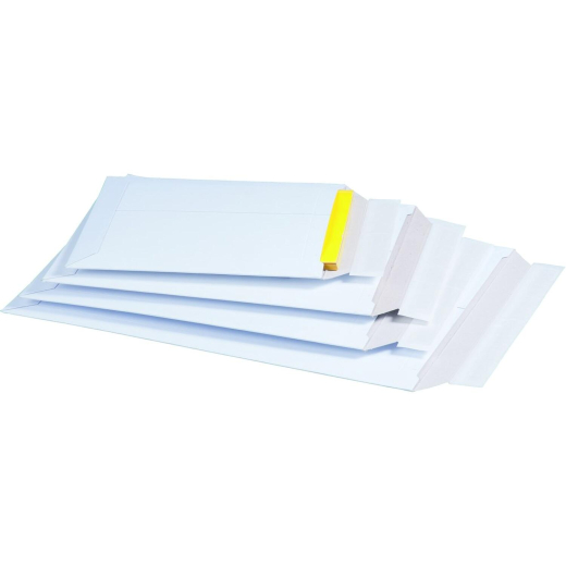 Vollpappe-Versandtasche 285x365mm stabile Vollpappe Selbstklebeverschluss B4 weiß