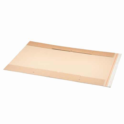 Kalenderverpackungen 500x750mm bis 45mm Höhe mit Selbstklebeverschluss & Aufreißfaden für A2+ braun