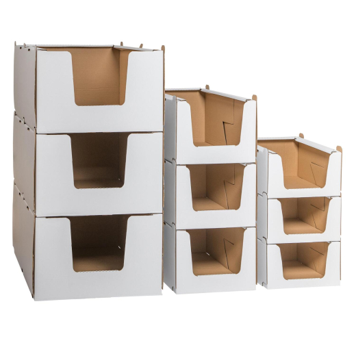 Stapelbehälter Regalkarton aus Wellpappe 'S' 380x360x200mm stapelbar robust