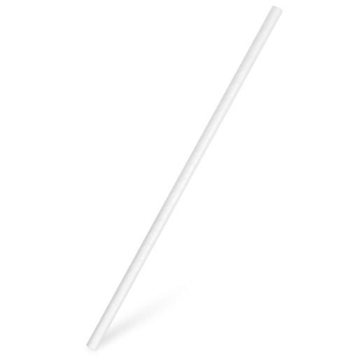 Papiertrinkhalme, gerade, weiß, 20 cm, Ø 6 mm, 100 Stk.