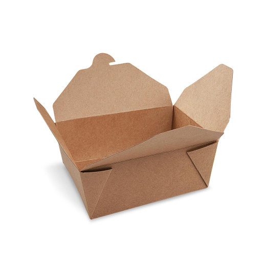 Food Boxen To GO 'M' 1300ml kraft PE 150x120x65mm fettdicht, 50 Stk.