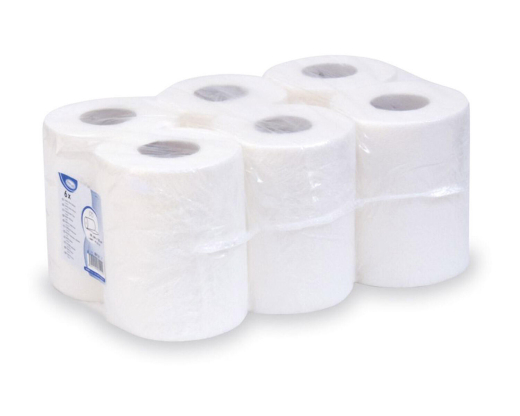Putztuchrolle perforiert 100% Zellstoff 2-lagig Ø 13,5 x 19cm x 50m weiß, 6 Stk.