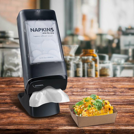 NAPKINS Standspender für Spenderservietten modernes Design schwarz ABS