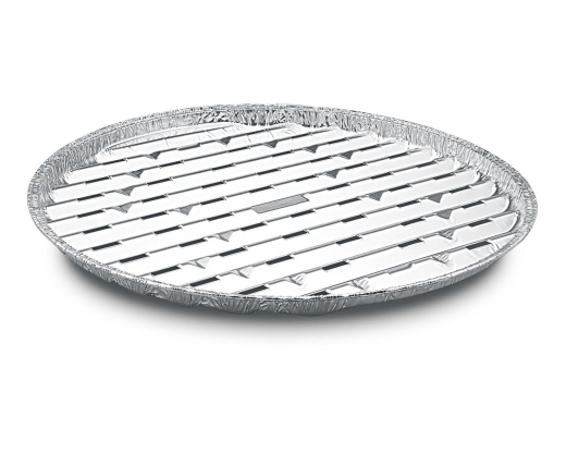 Alu-Grillpfannen Grillschalen BBQ rund ALU Ø 34cm, mehrfach verwendbar, 3 Stk.