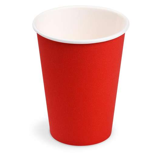 Getränkebecher Party/Pappbecher rot 240ml, Ø 74mm, 10 Stk.