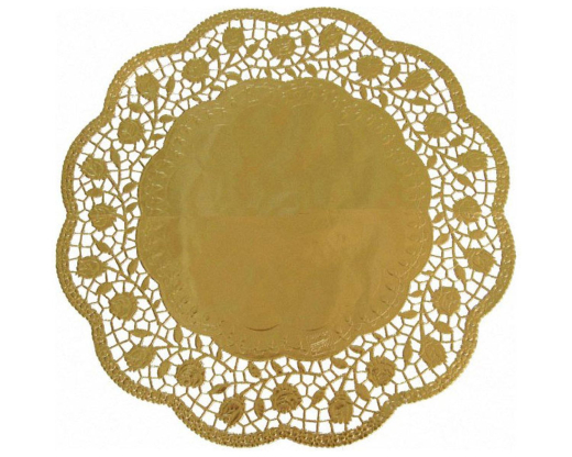 Deko-Tortenspitzen rund gold Ø 32 cm, 4 Stk.