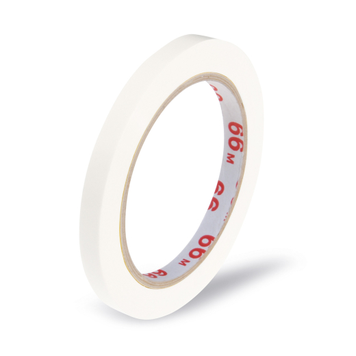 Klebeband Markierungsband Beutelverschluss PVC, 9mm x 66m, weiß