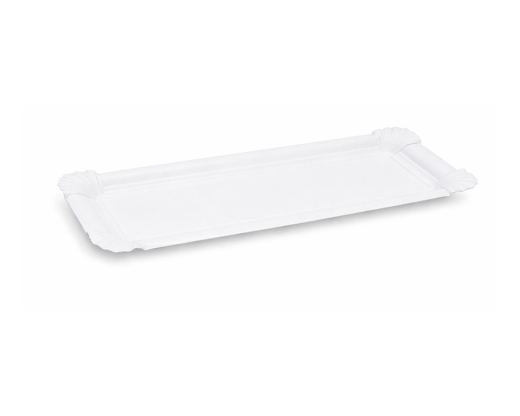 Pappteller aus Frischfaser 11 x 24 cm fettdicht weiß, 250 Stk.