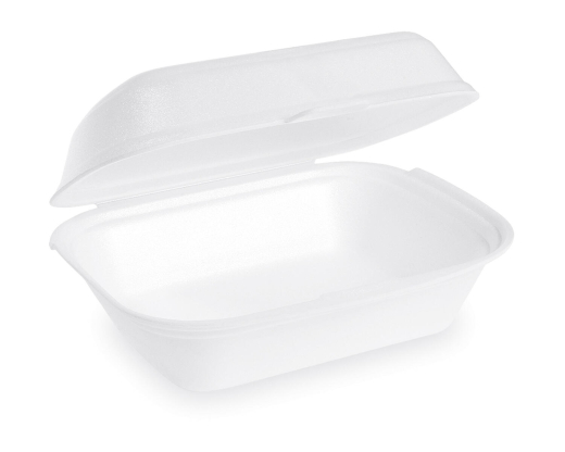 Menüboxen Lunch-Boxen weiß 185x133x75 mm geschäumt, einteilig, 125 Stk.