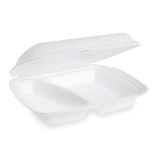 Menüboxen Klappbox 240x207x69mm geschäumt, 2-geteilt, 25 Stk.