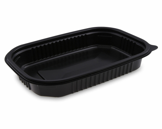 Mikrowellenschale schwarz 'M' 750 ml - 22x15x 3,5 cm, 50 Stk.